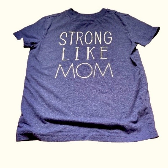 Short Sleeve Tee by Cat & Jack Strong Like Mom Kids Size 4 5 XS - Picture 3 of 6